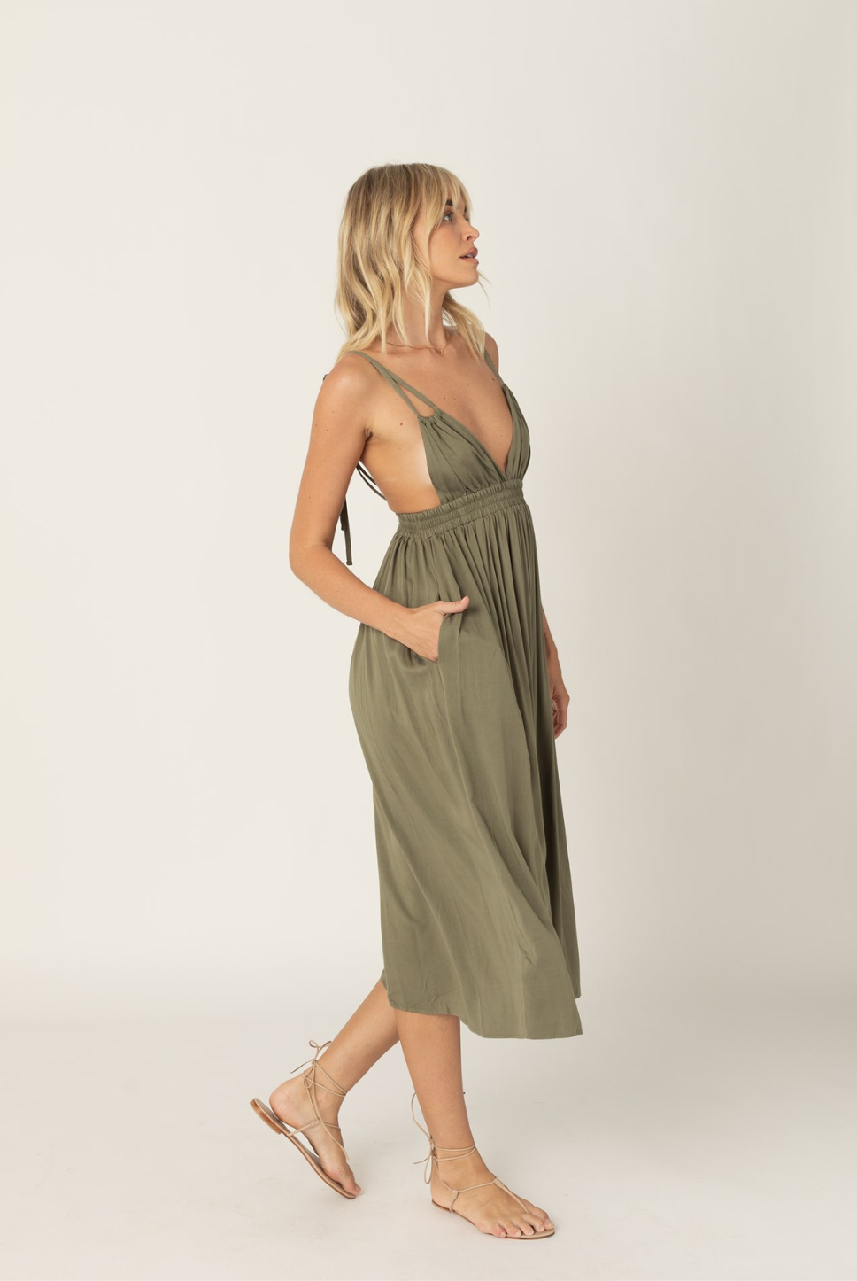 green midi dress with pockets breastfeeding friendly bump friendly pregnancy friendly chic midi dress comfortable dress brunch dress beach dress women&#39;s womens