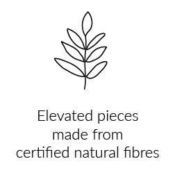 elevated pieced mase from certified natural fibres
