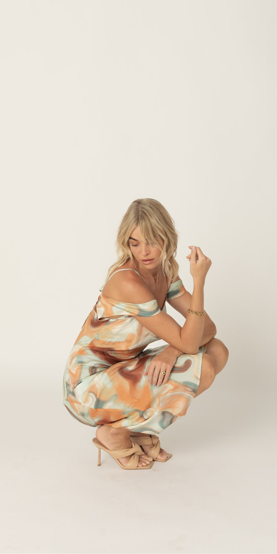 saturn midi dress and jewellery