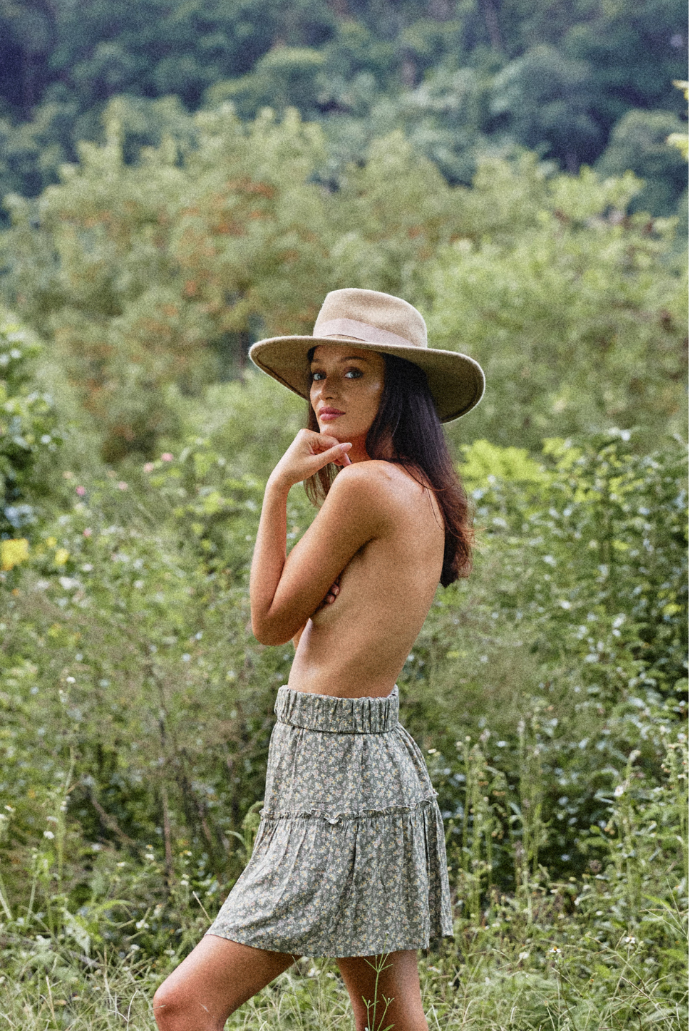 Flower skirt elastic waist hotsell