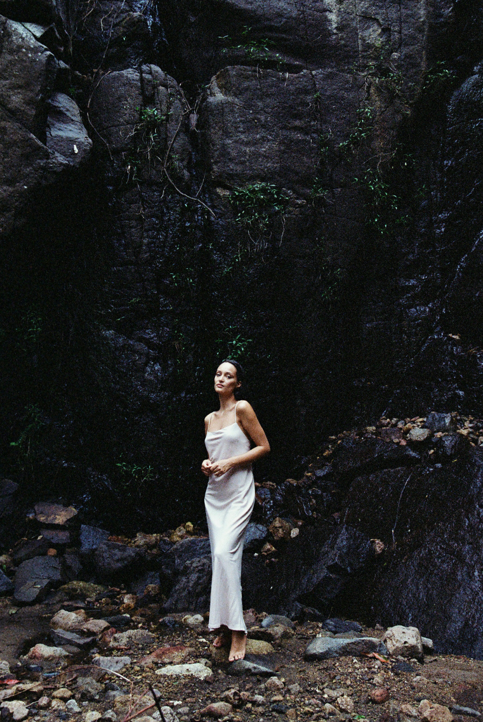 Bias cut midi slip in ballet pink with a flattering silhouette and a tie back detail for an adjustable fit. The perfect slip in our signature eco friendly fabric.