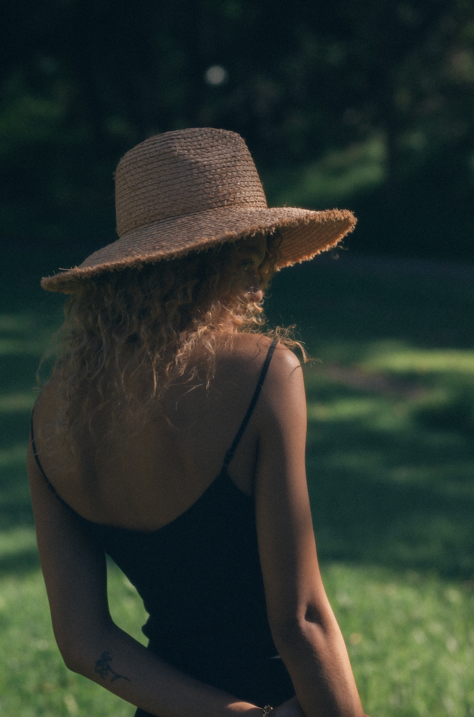 Val Midi Slip Dress - Black